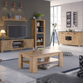 Rapallo Large Coffee Table in Chestnut and Matera Grey