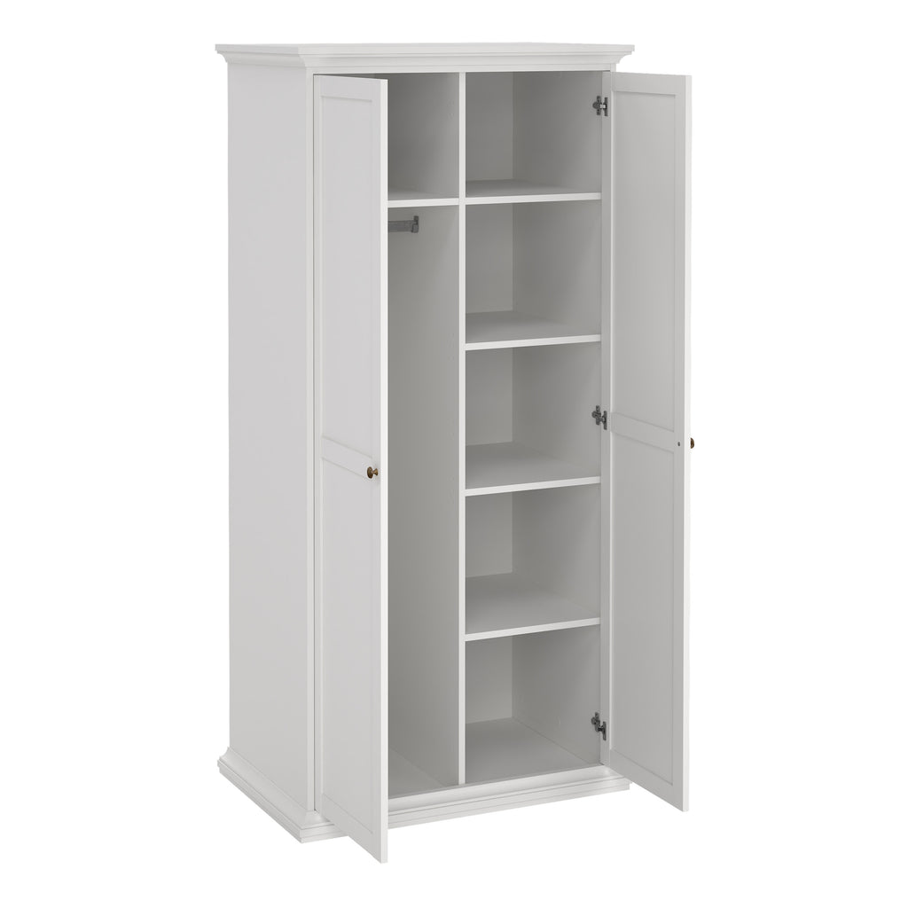 Paris Wardrobe with 2 Doors in White