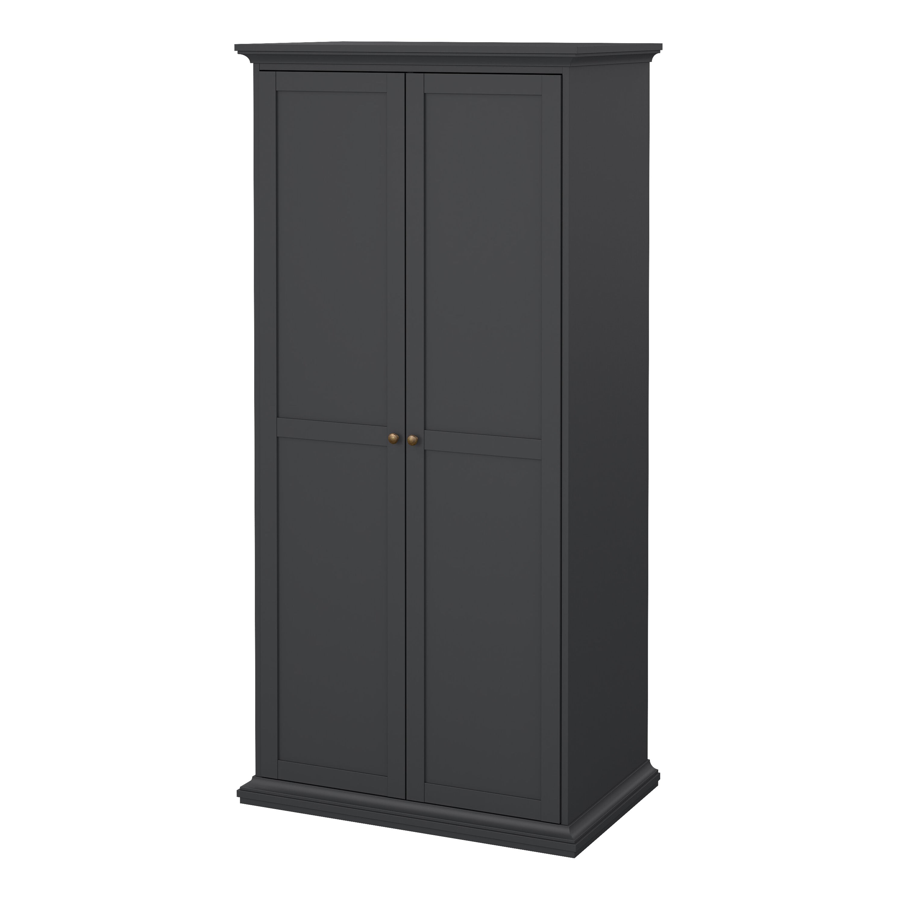 Paris Wardrobe with 2 Doors in Matt Grey