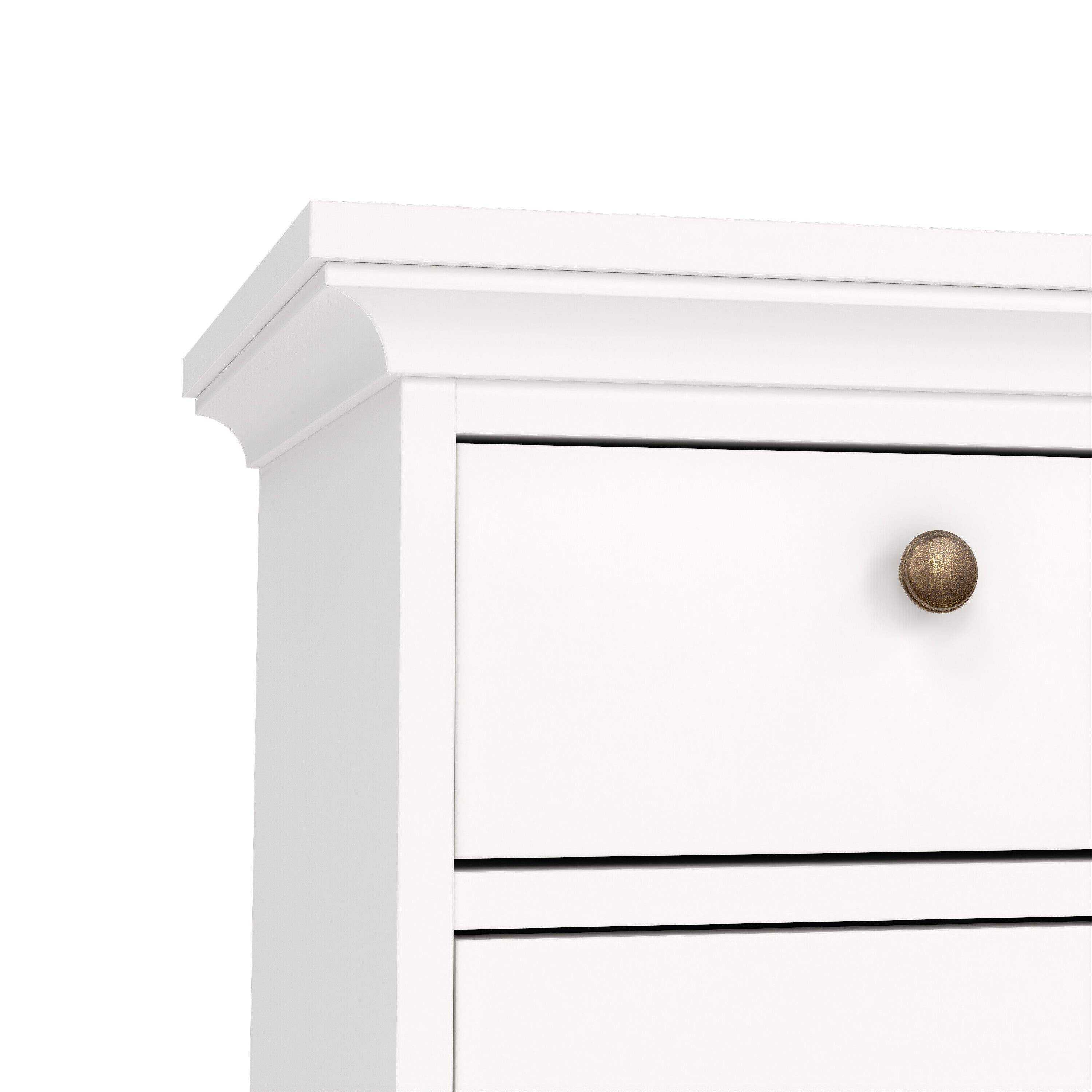Paris Nightstand 1 Door + 1 Drawer in White