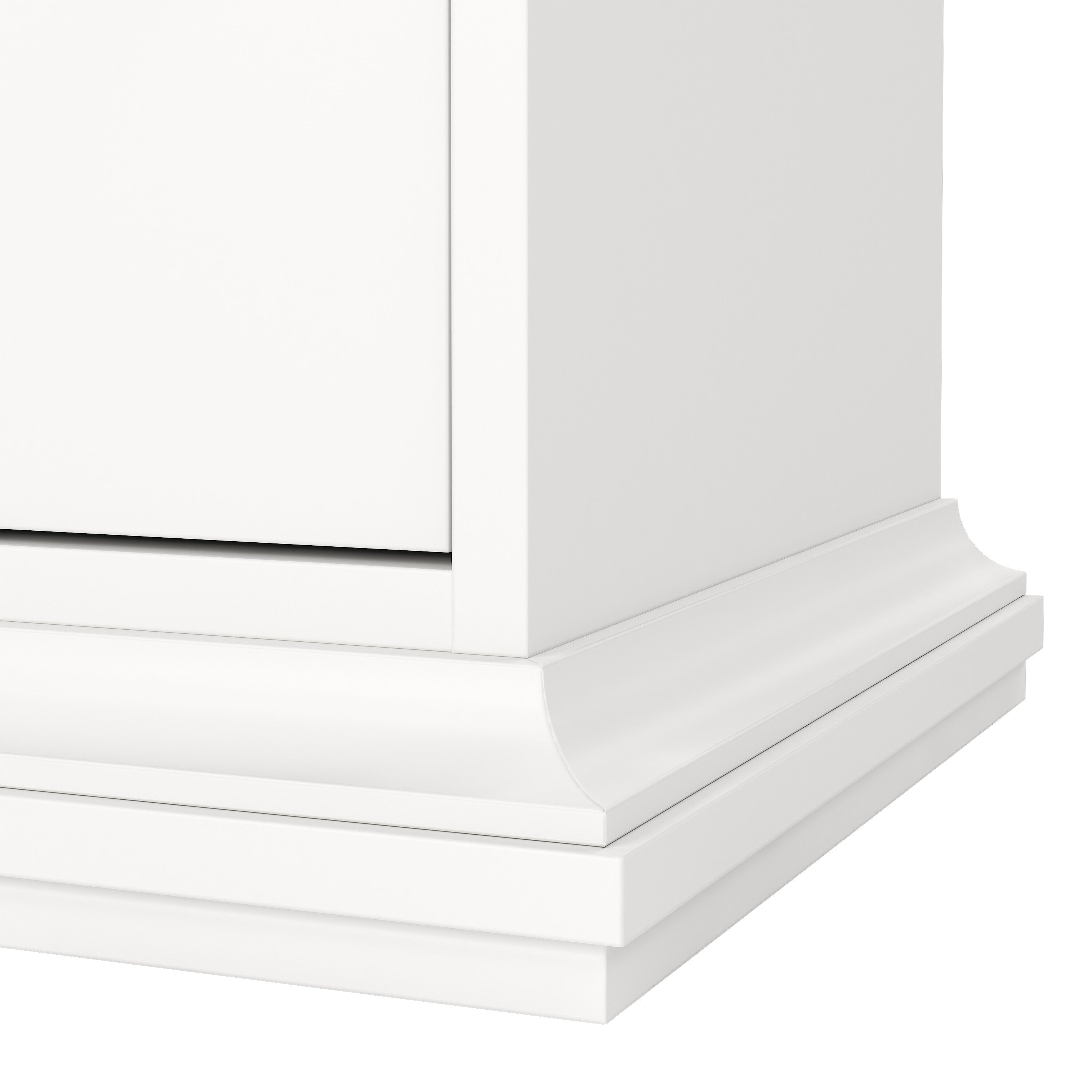 Paris Nightstand 1 Door + 1 Drawer in White