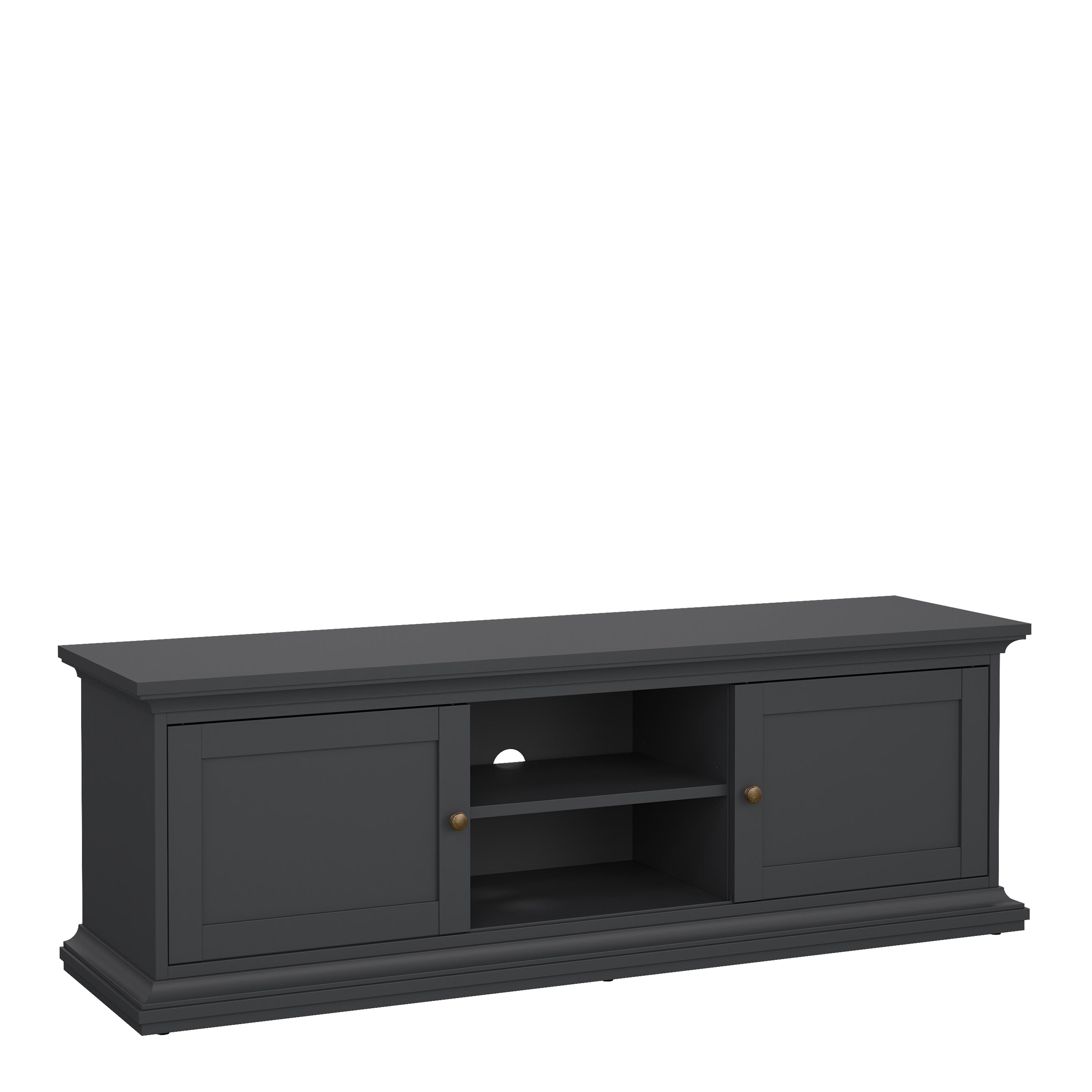 Paris TV-unit 2 frame Doors in Matt Grey