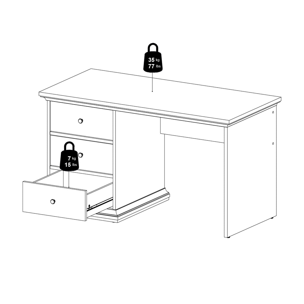 Paris Desk in Matt Grey