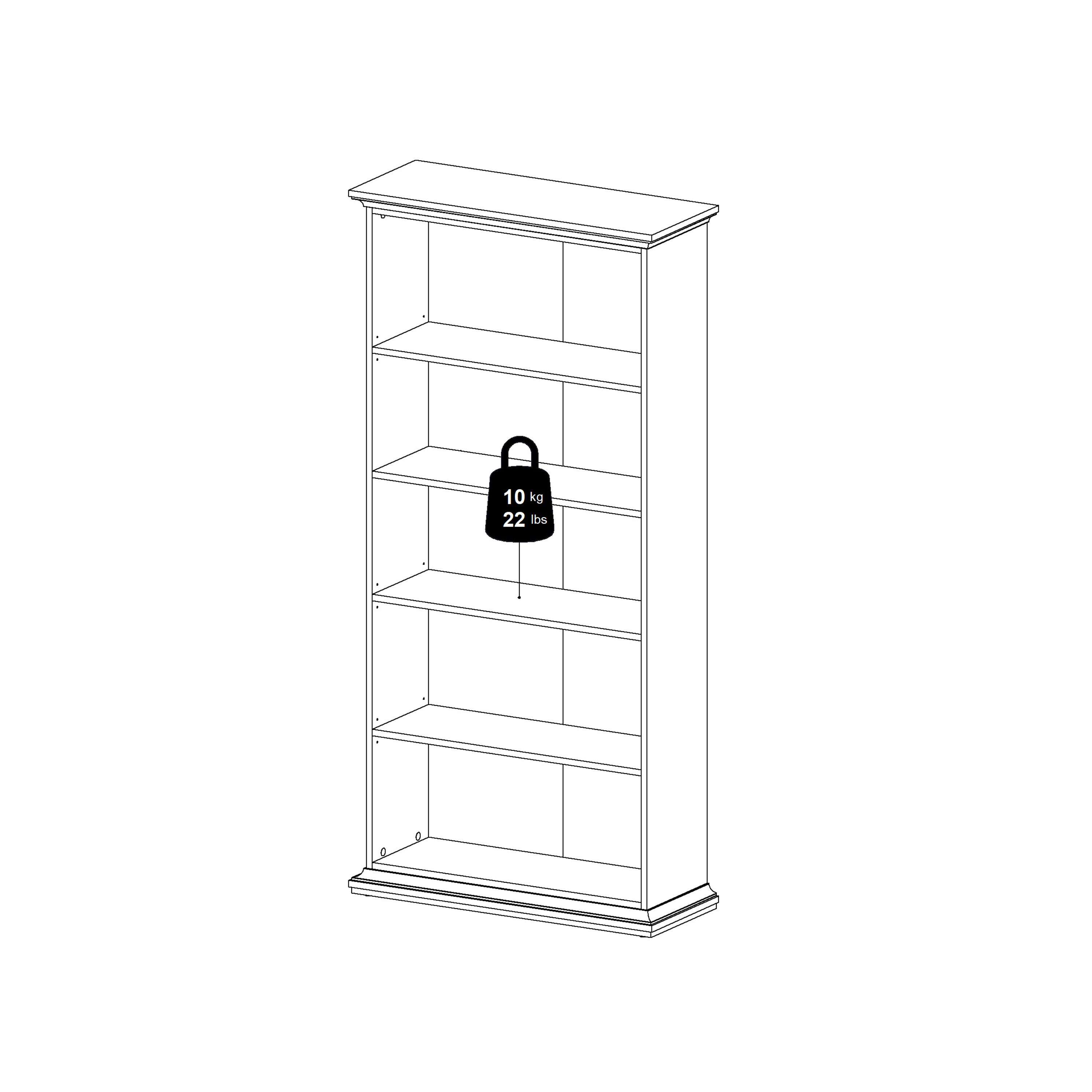Paris Tall Bookcase in Matt Grey