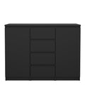 Naia Sideboard 4 Drawers 2 Doors in Black Matt