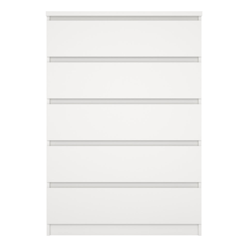 Naia Chest of 5 Drawers in White