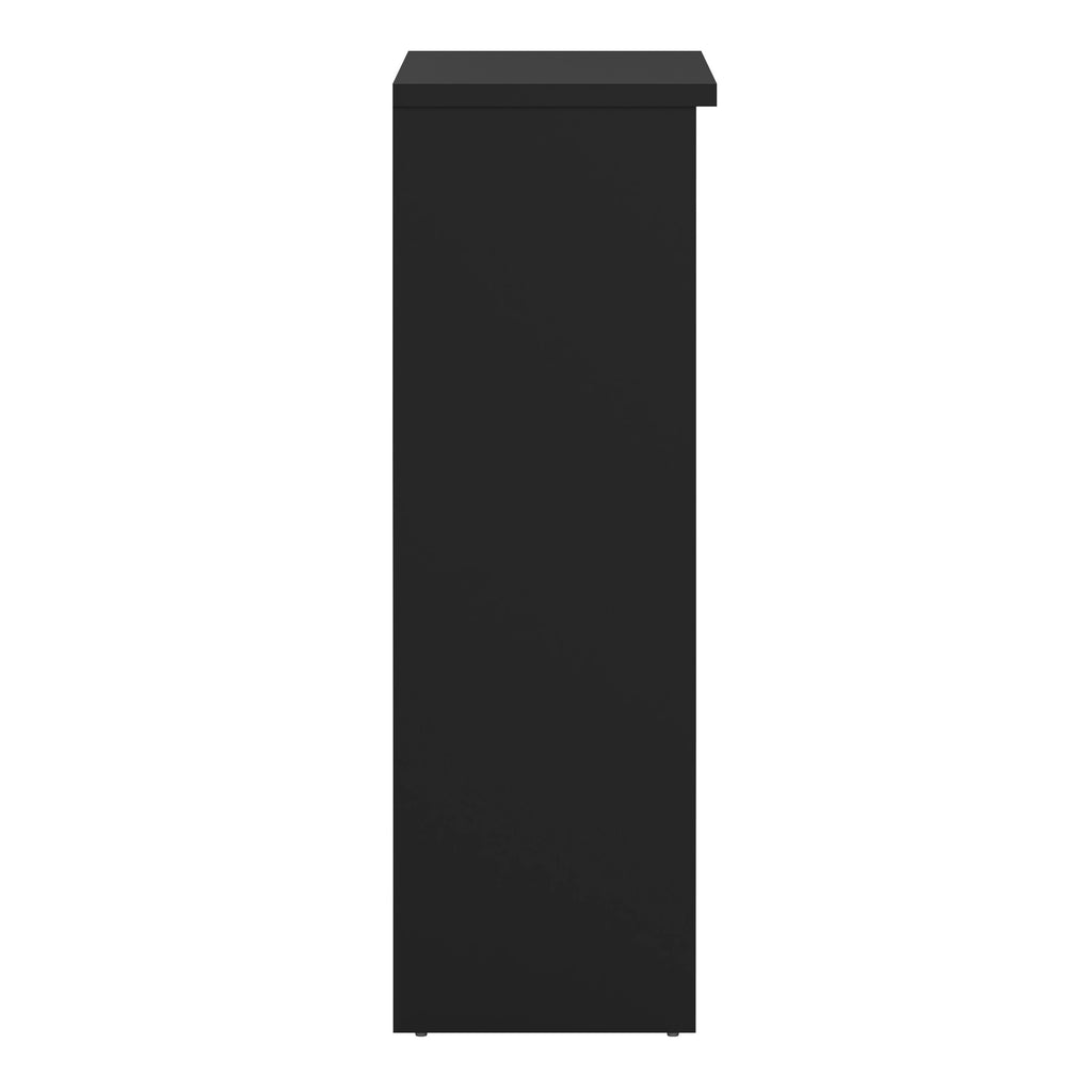 Naia Shoe Cabinet with 2 Flip Down Doors 1 Door and 1 Drawer in Black Matt