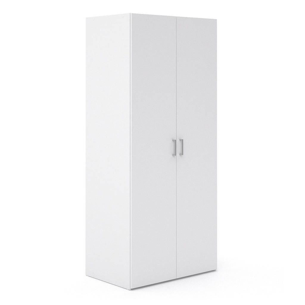 Space Package - Bedside 1 Drawer + Chest of 3 Drawers + Wardrobe with 2 Doors in White