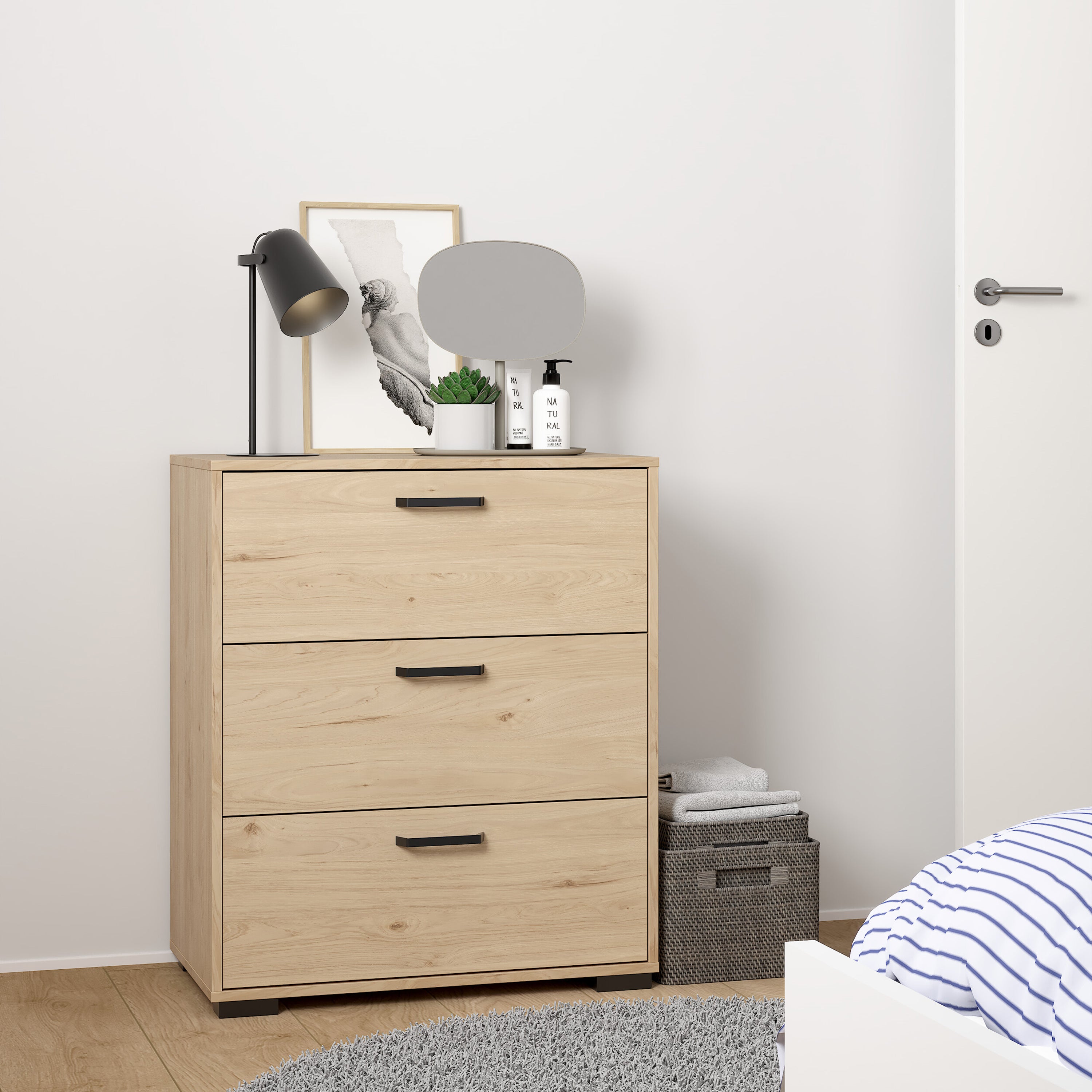 Sofia Chest 3 drawers Jackson Hickory