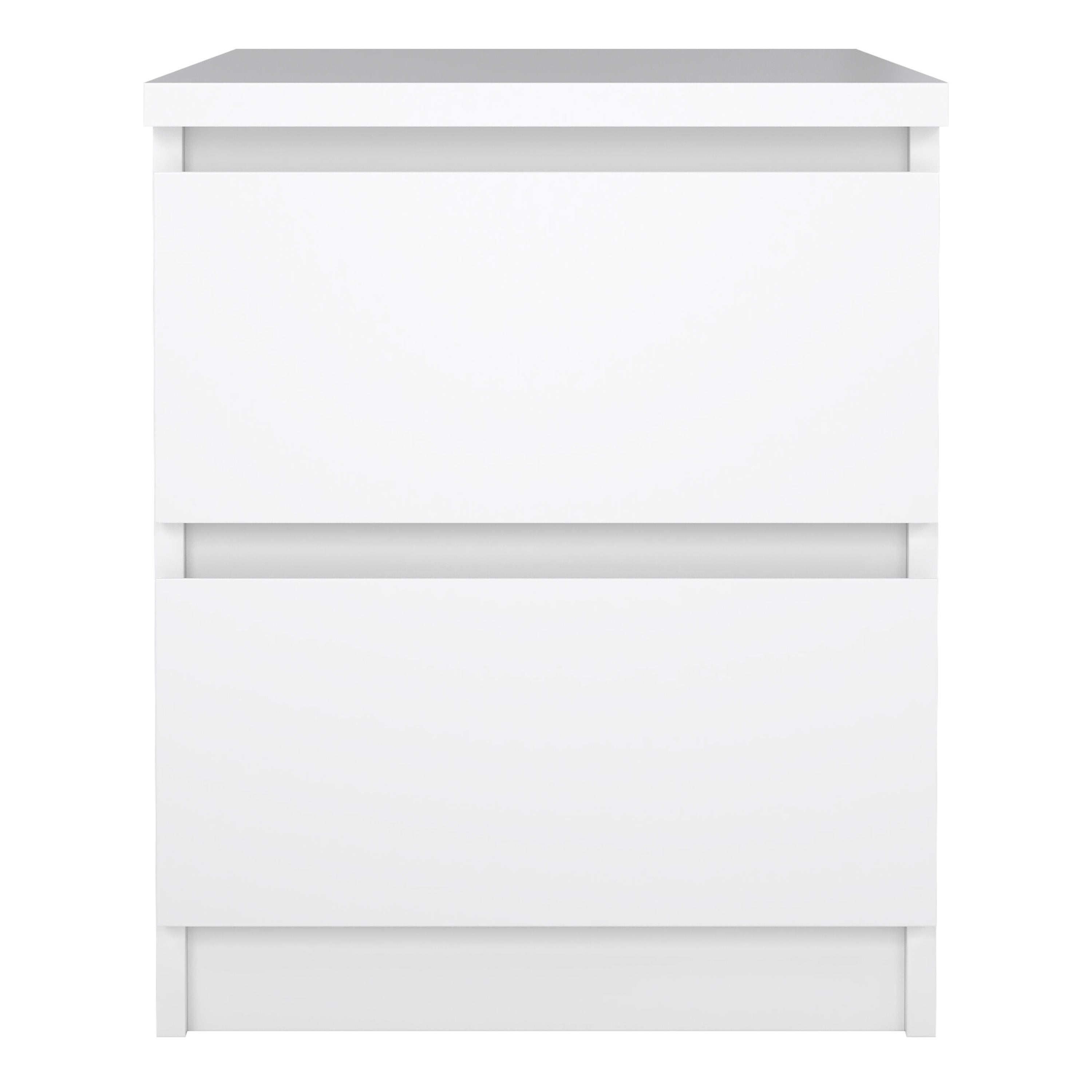 Naia Bedside 2 drawers in White high gloss