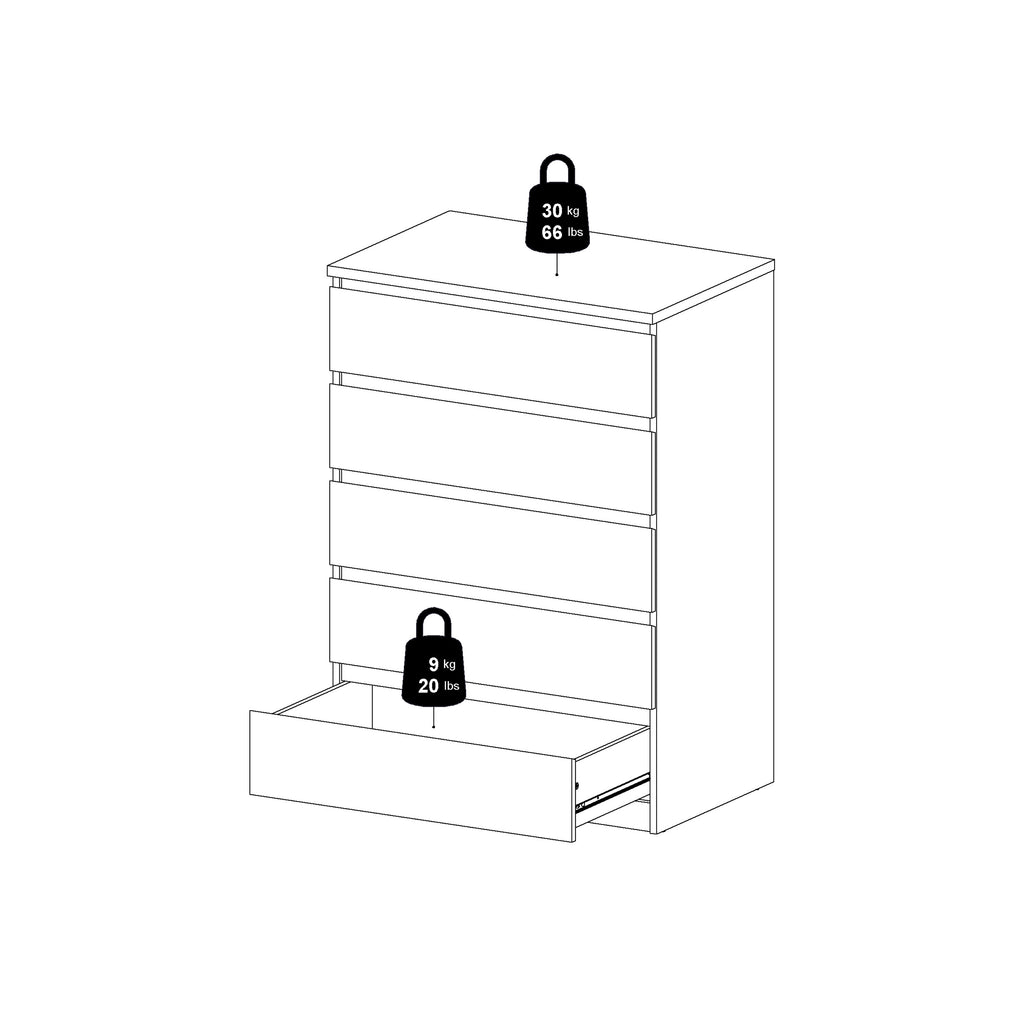 Naia Chest of 5 Drawers in Cashmere