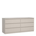 Naia Wide Chest of 6 Drawers (3+3) in Cashmere