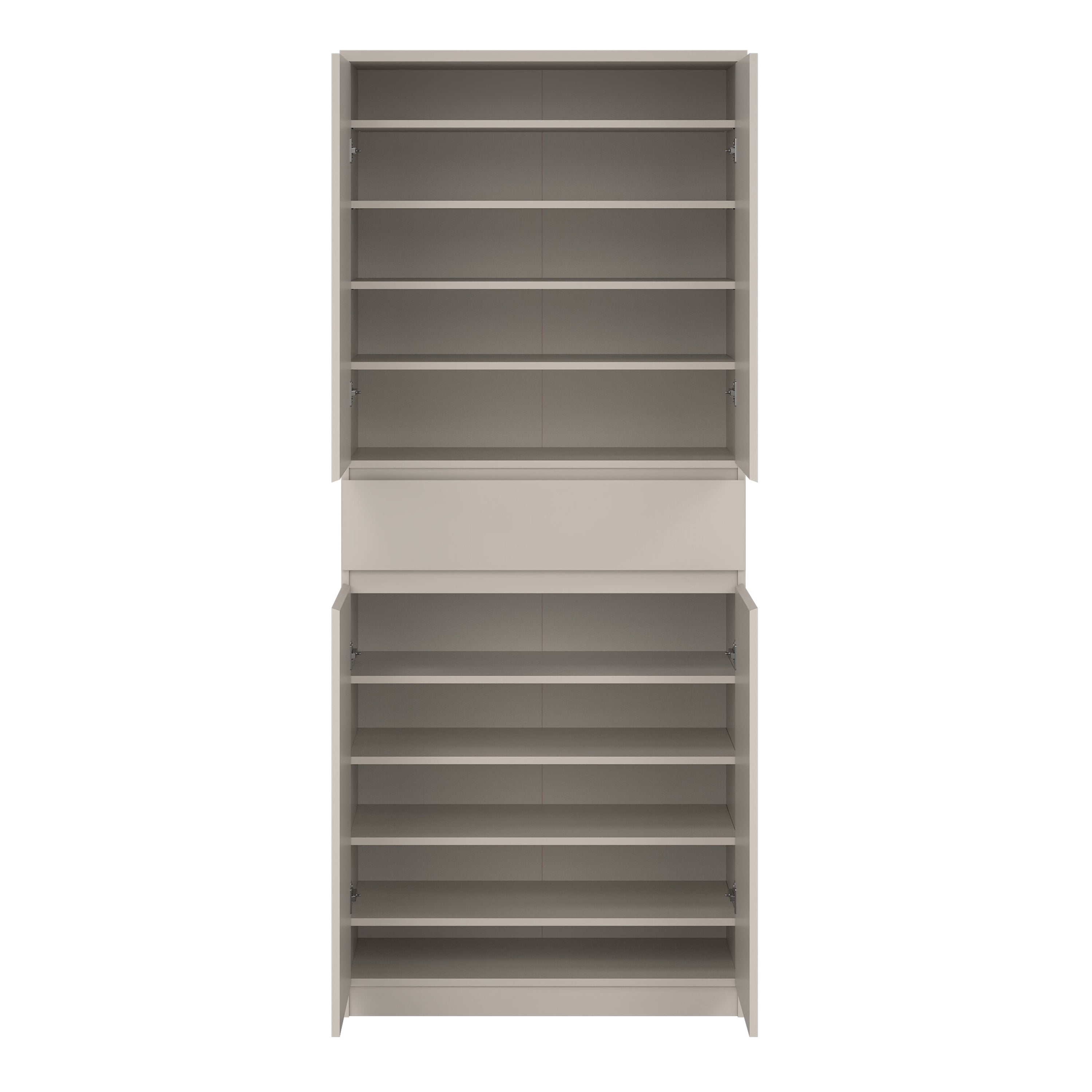 Naia Shoe cabinet with 4 Doors 1 Drawer in Cashmere