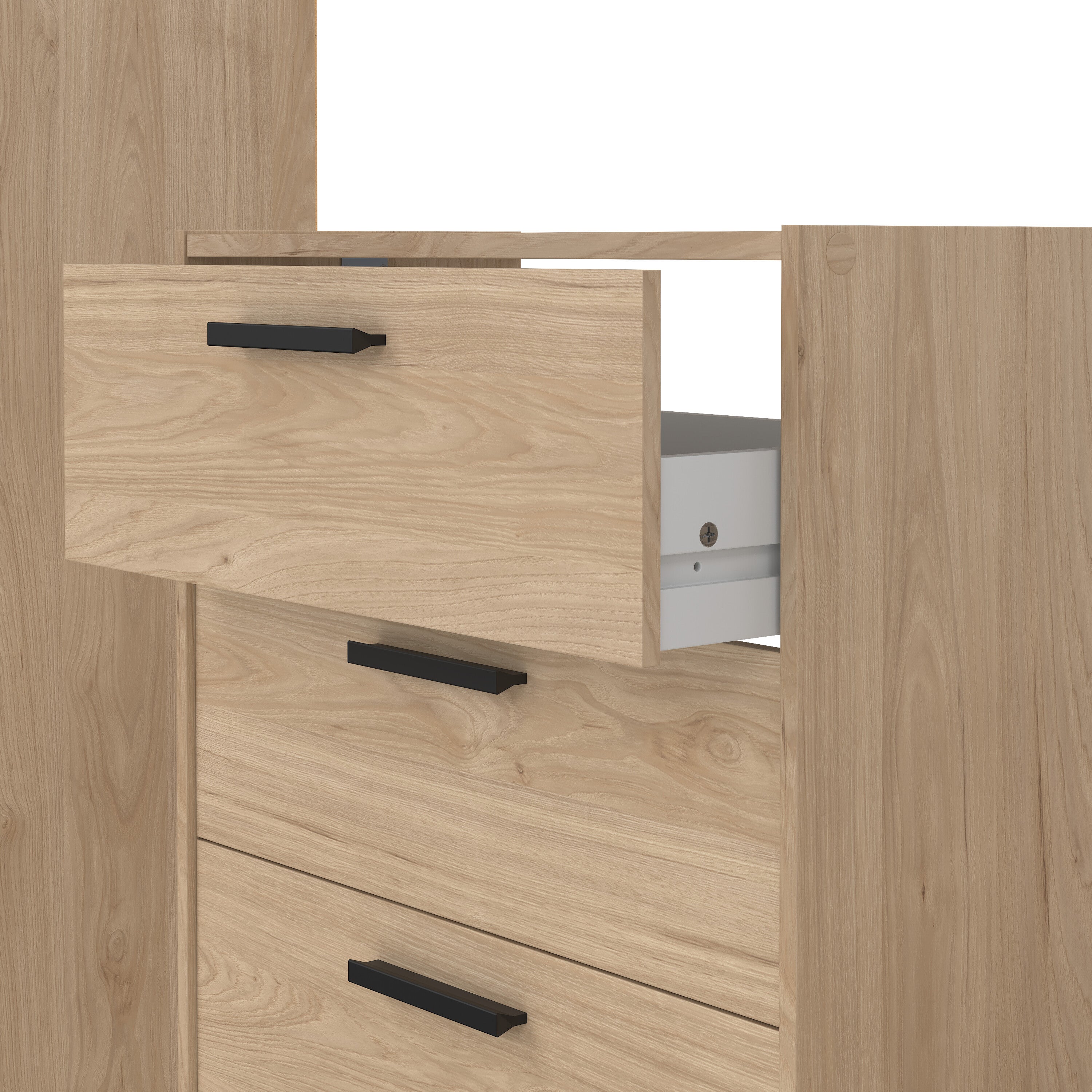 Escape Wardrobe, Chest and Nightstand in Jackson Hickory