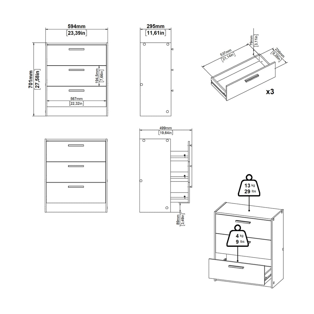 Escape Wardrobe, Chest and Nightstand in Jackson Hickory