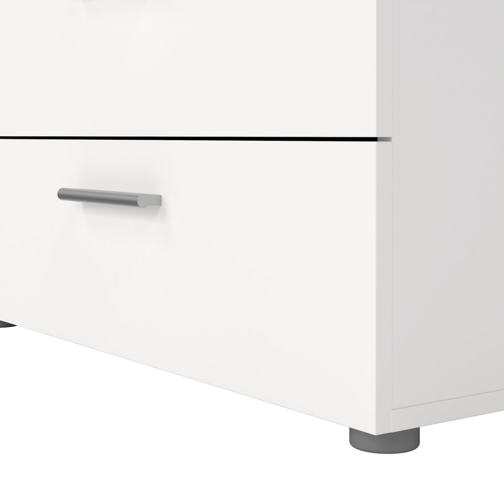 Pepe Wide Chest of 8 Drawers (4+4) in White