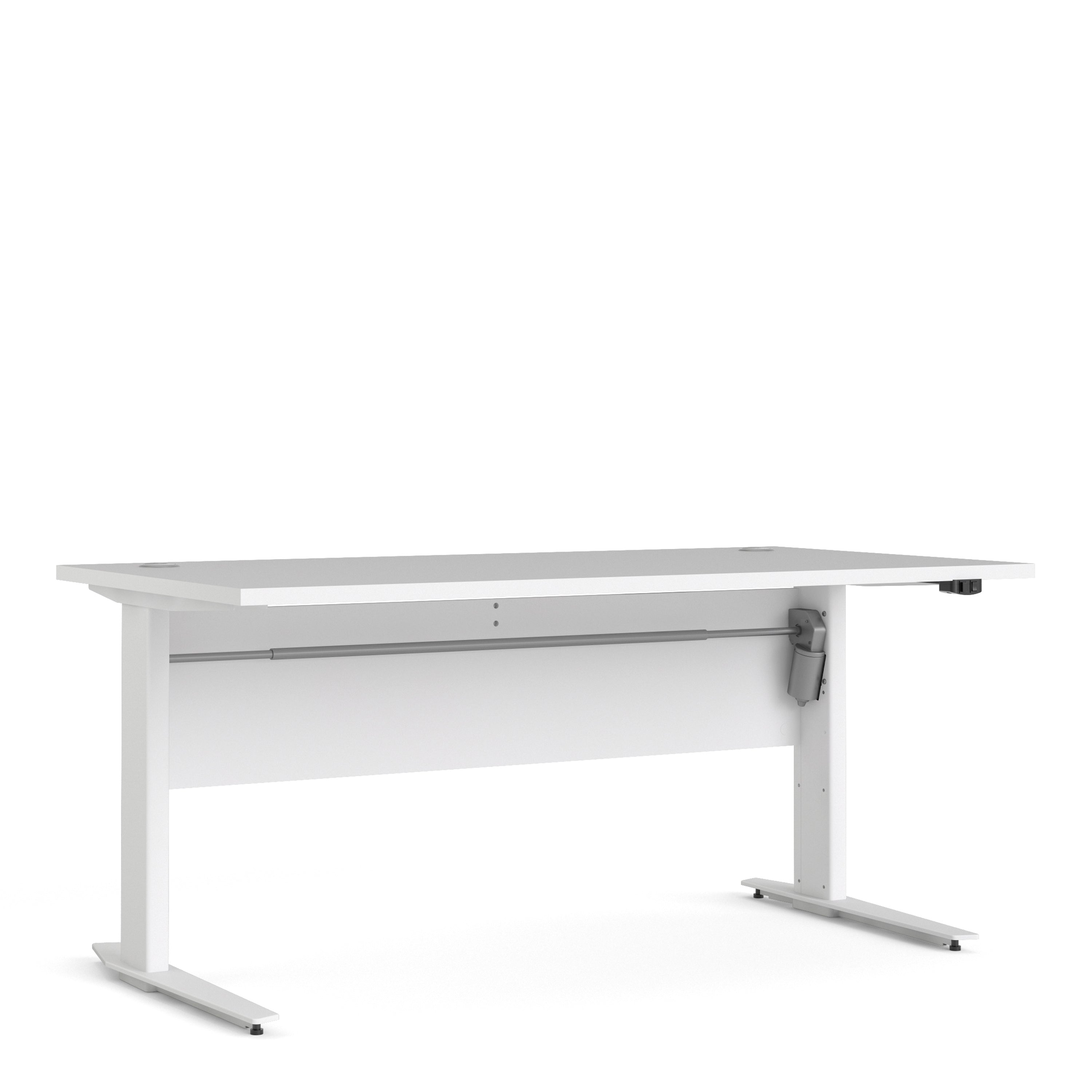 Prima Desk 150cm in White with White Legs
