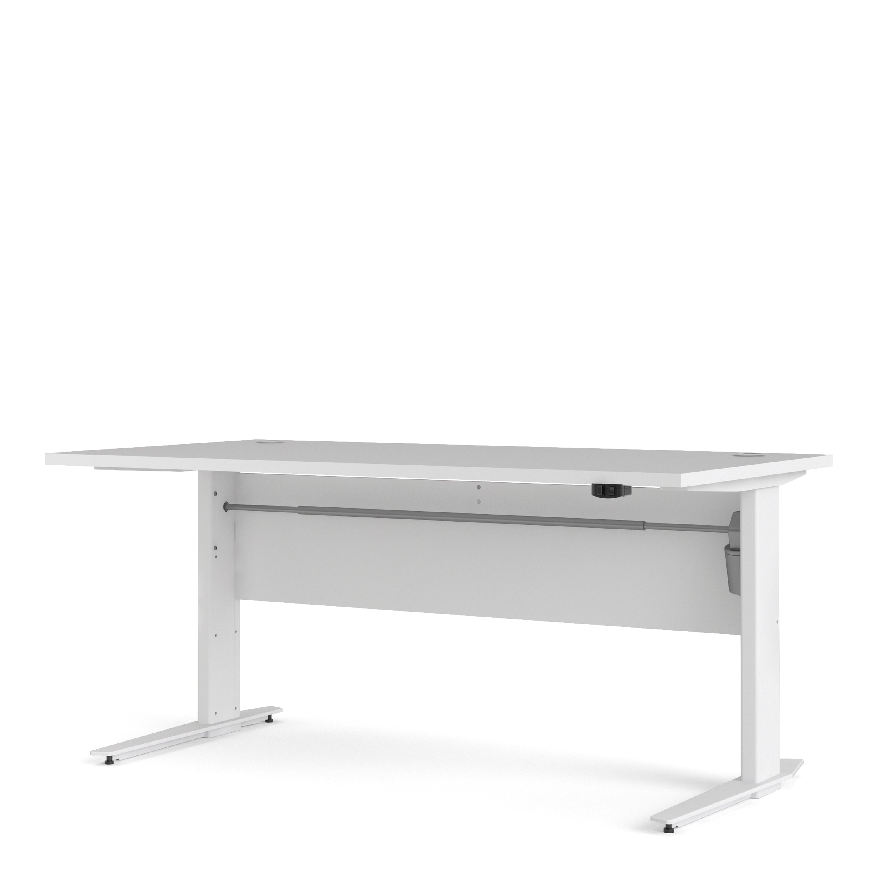 Prima Desk 150cm in White with White Legs