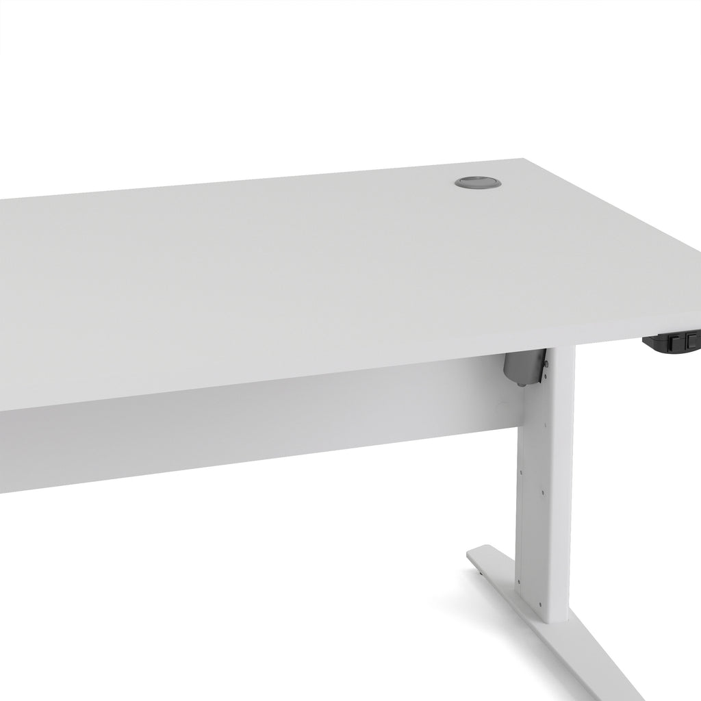 Prima Desk 150cm in White with White Legs