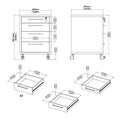 Prima Mobile Cabinet in Oak