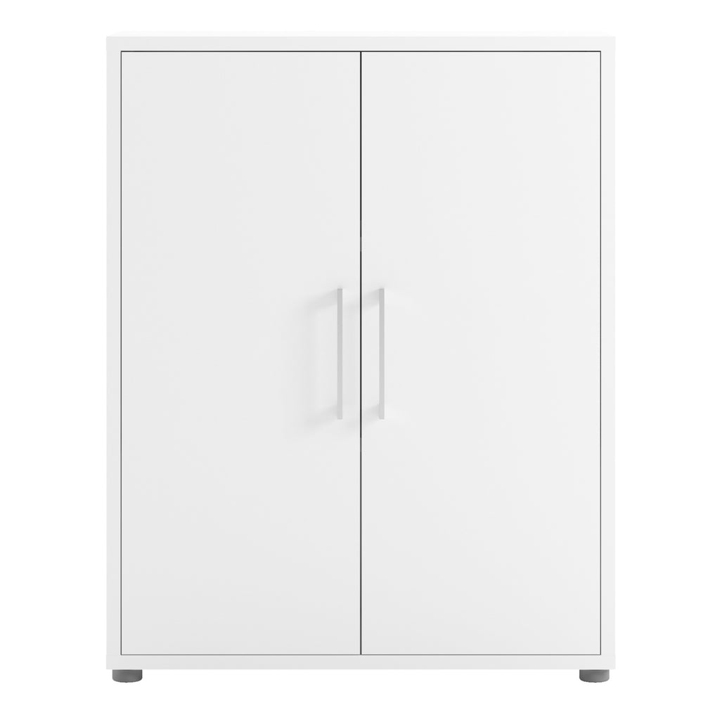 Prima Bookcase 2 Shelves with 2 Doors in White