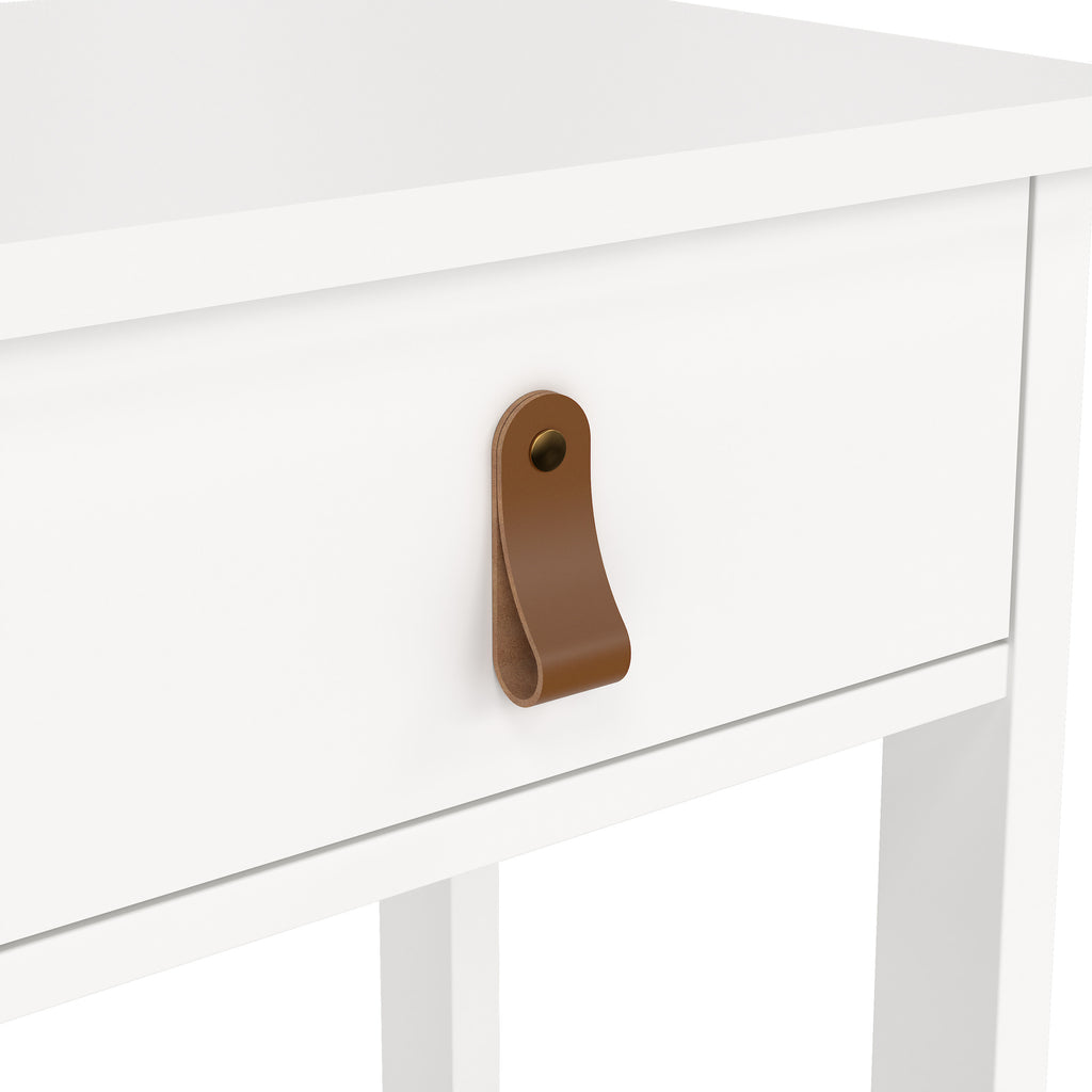 Barcelona Bedside Table with 1 Drawer in White