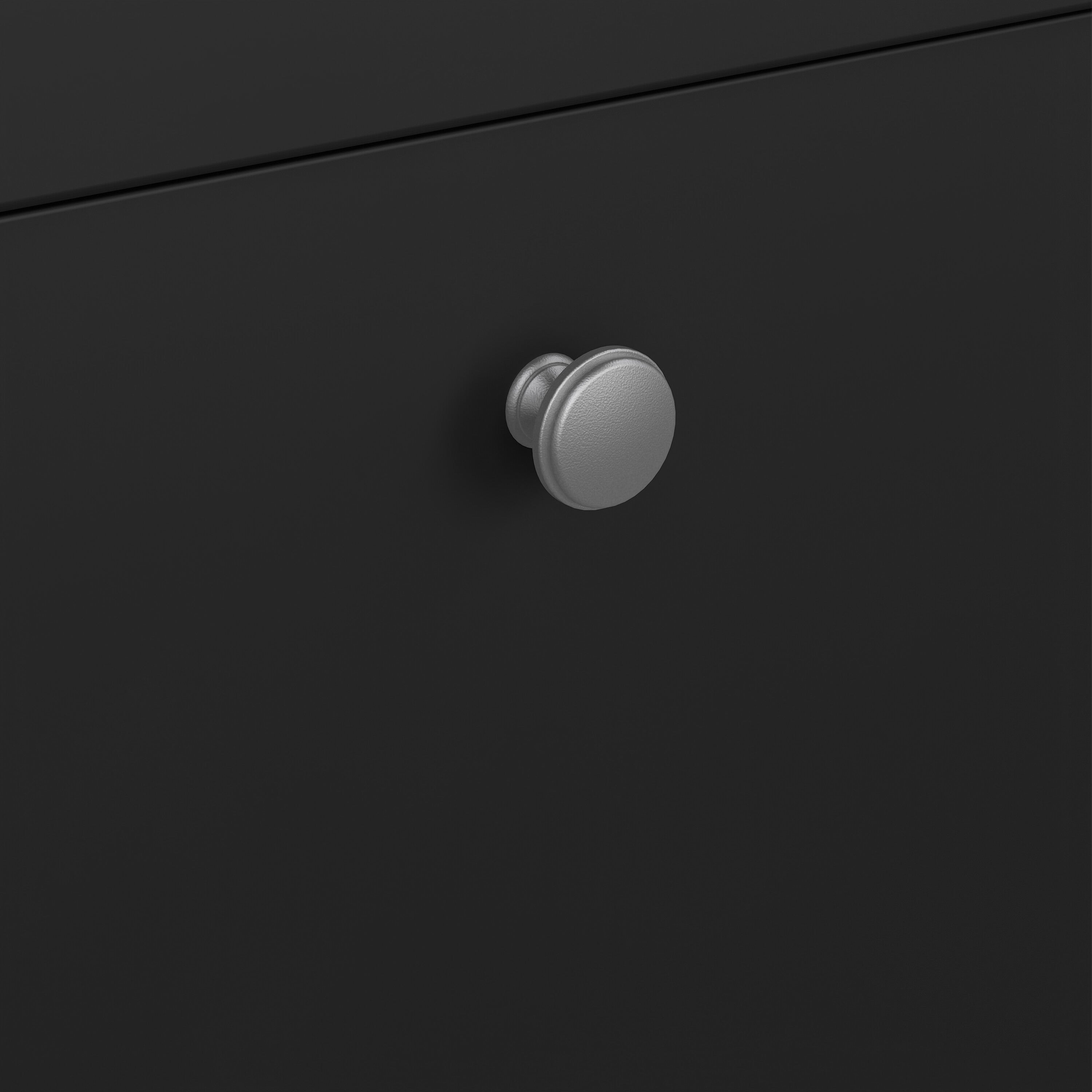 Madrid Shoe Cabinet 4 Flip Down Doors in Matt Black