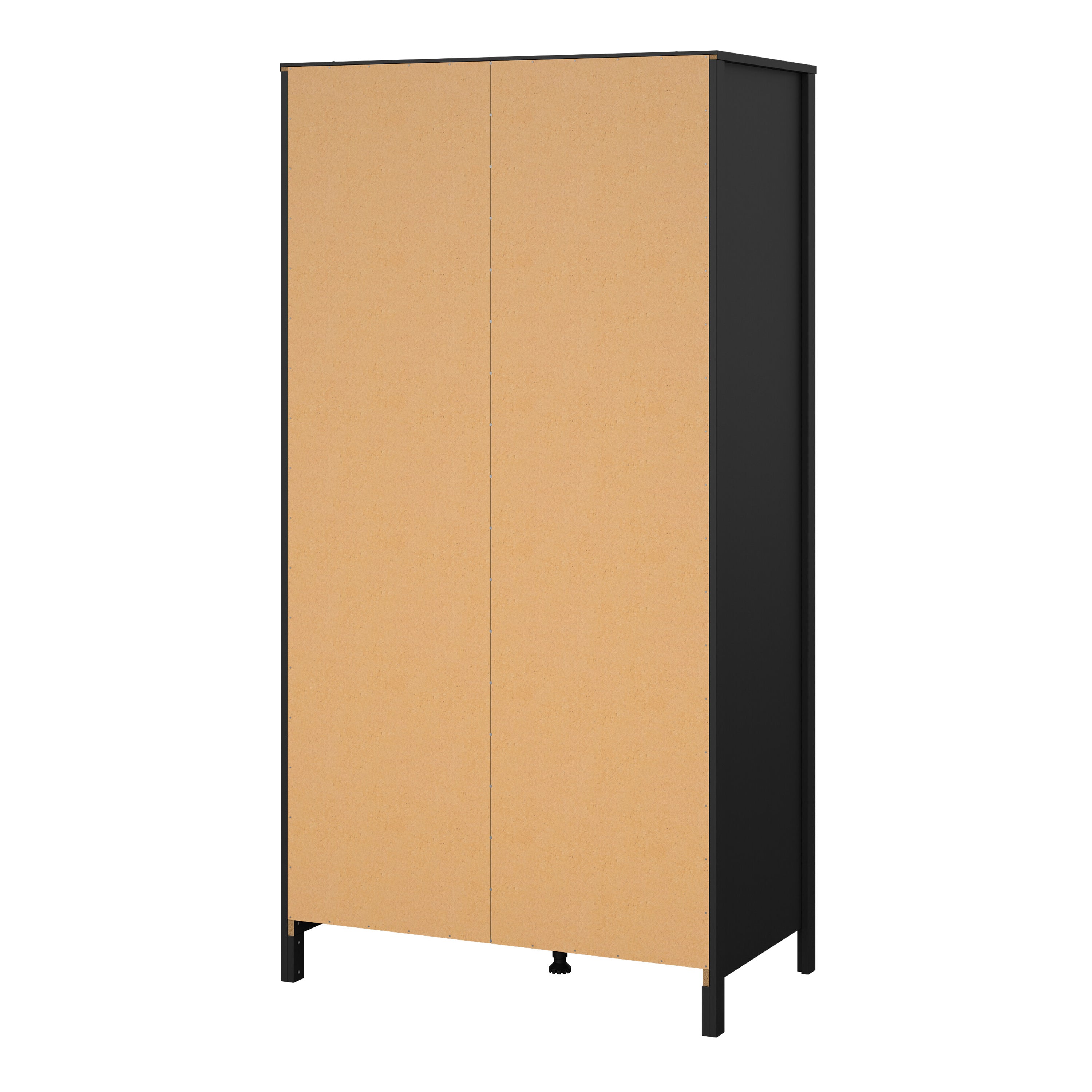 Madrid Wardrobe with 2 Doors in Matt Black