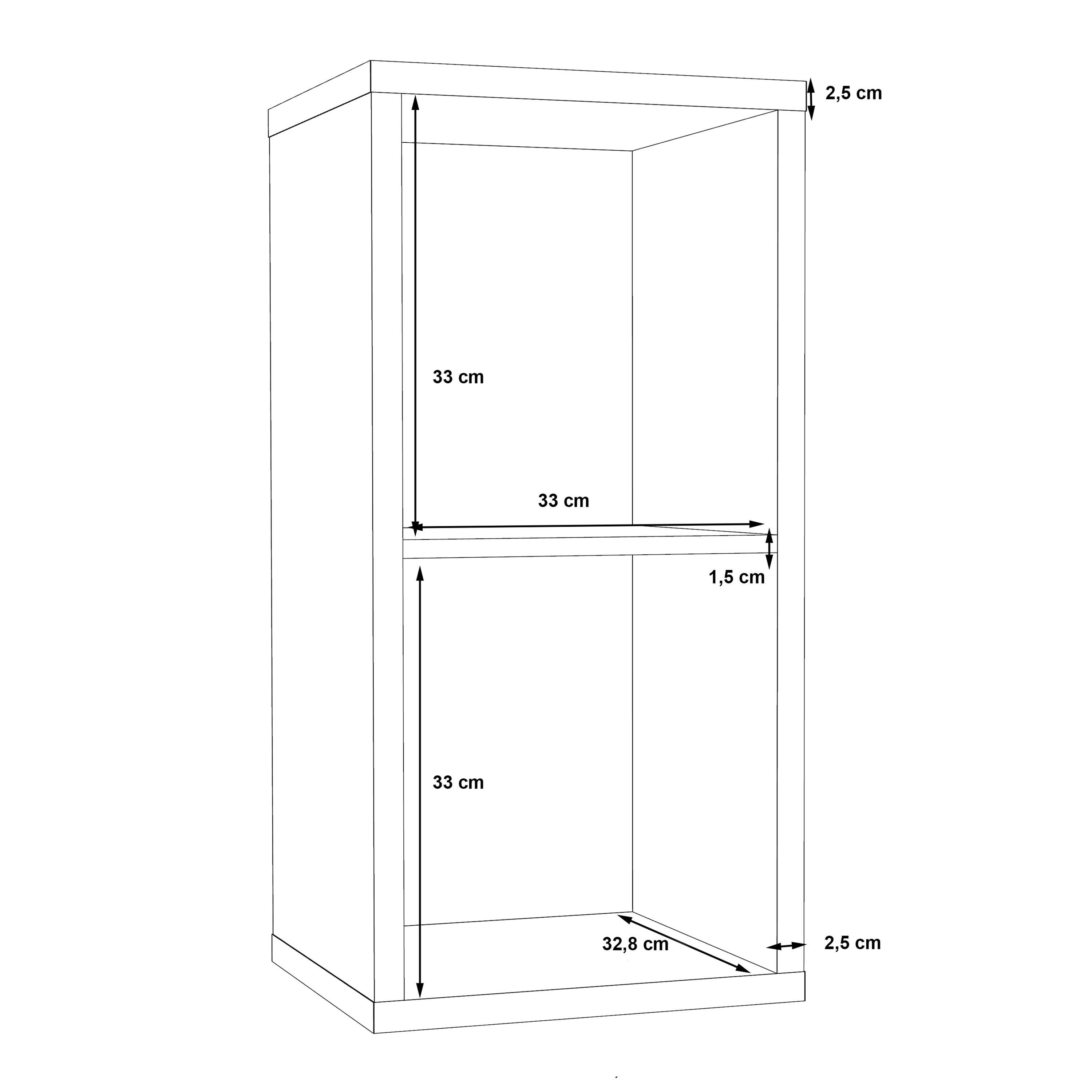 Mauro 1 Shelf Storage Unit in Artisan Oak
