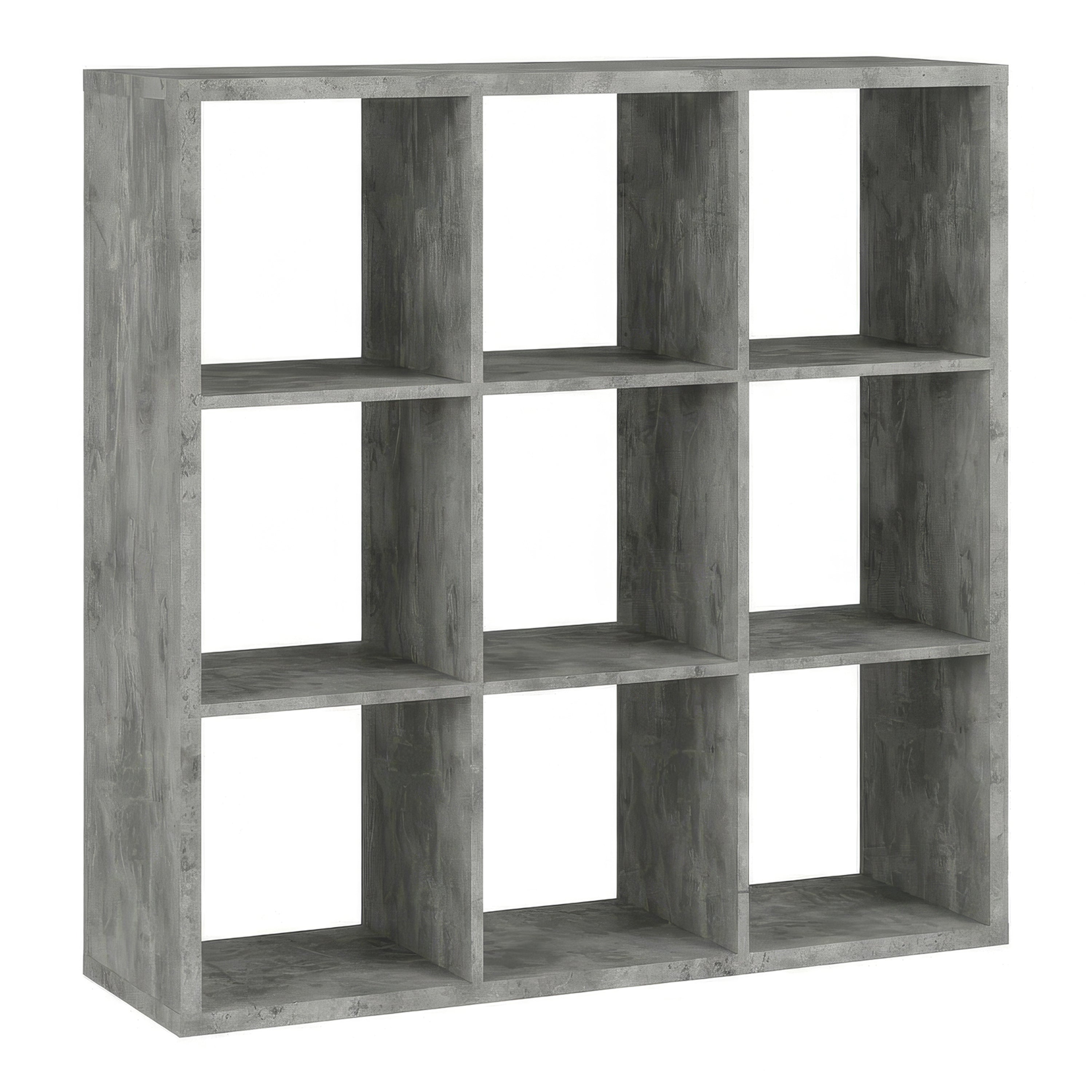 Mauro 3x3 Storage Unit in Concrete Grey