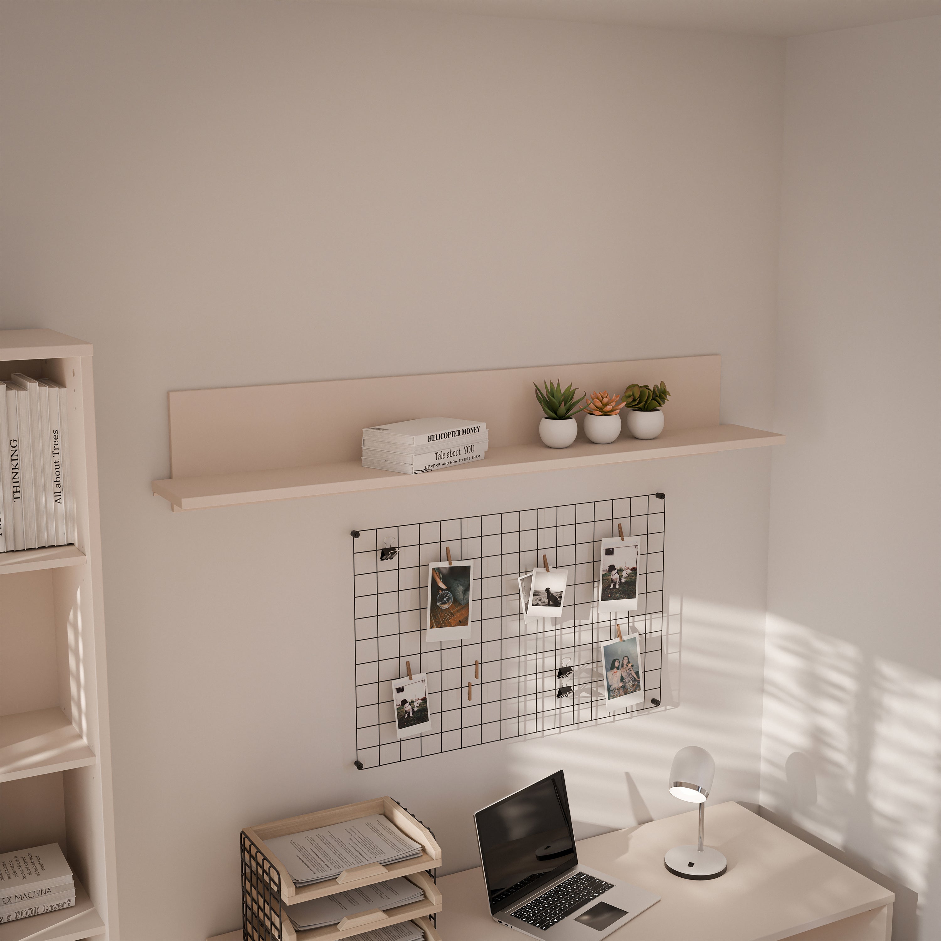 Alice Springs Floating Bedside Shelf in Sand