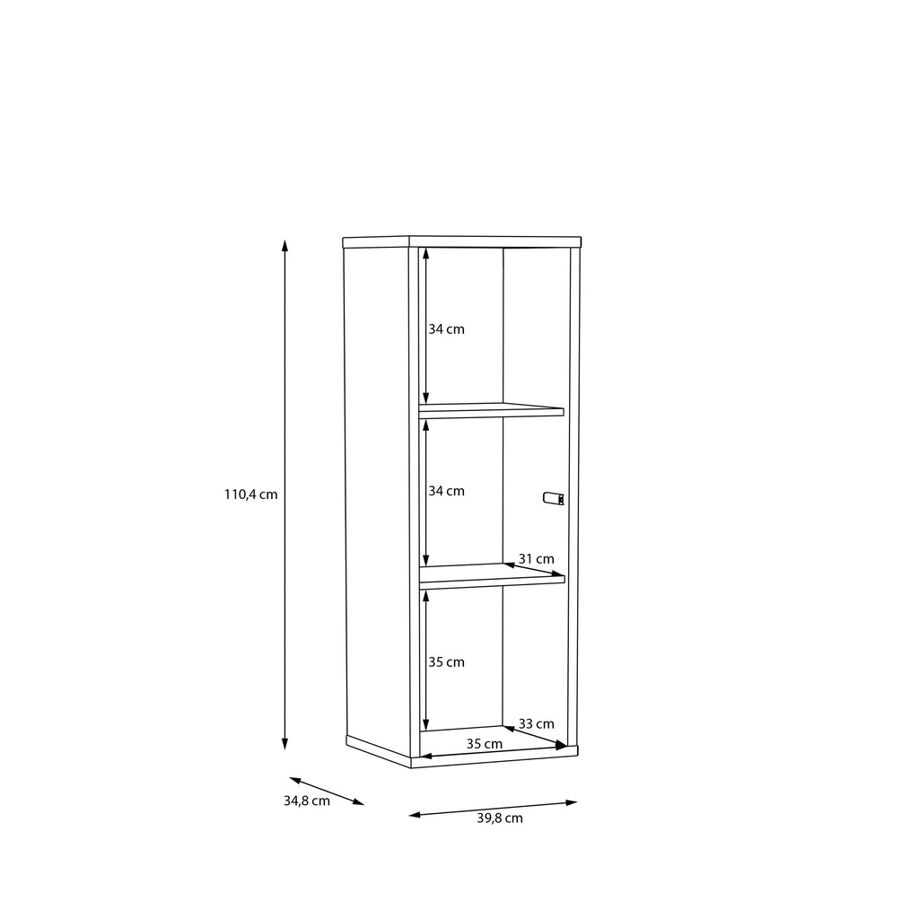 Alice Springs Narrow Cupboard with 1 Door Push-to-Open in Sand