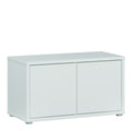 Alice Springs Bench with 2 Doors Push-to-Open in Light Grey