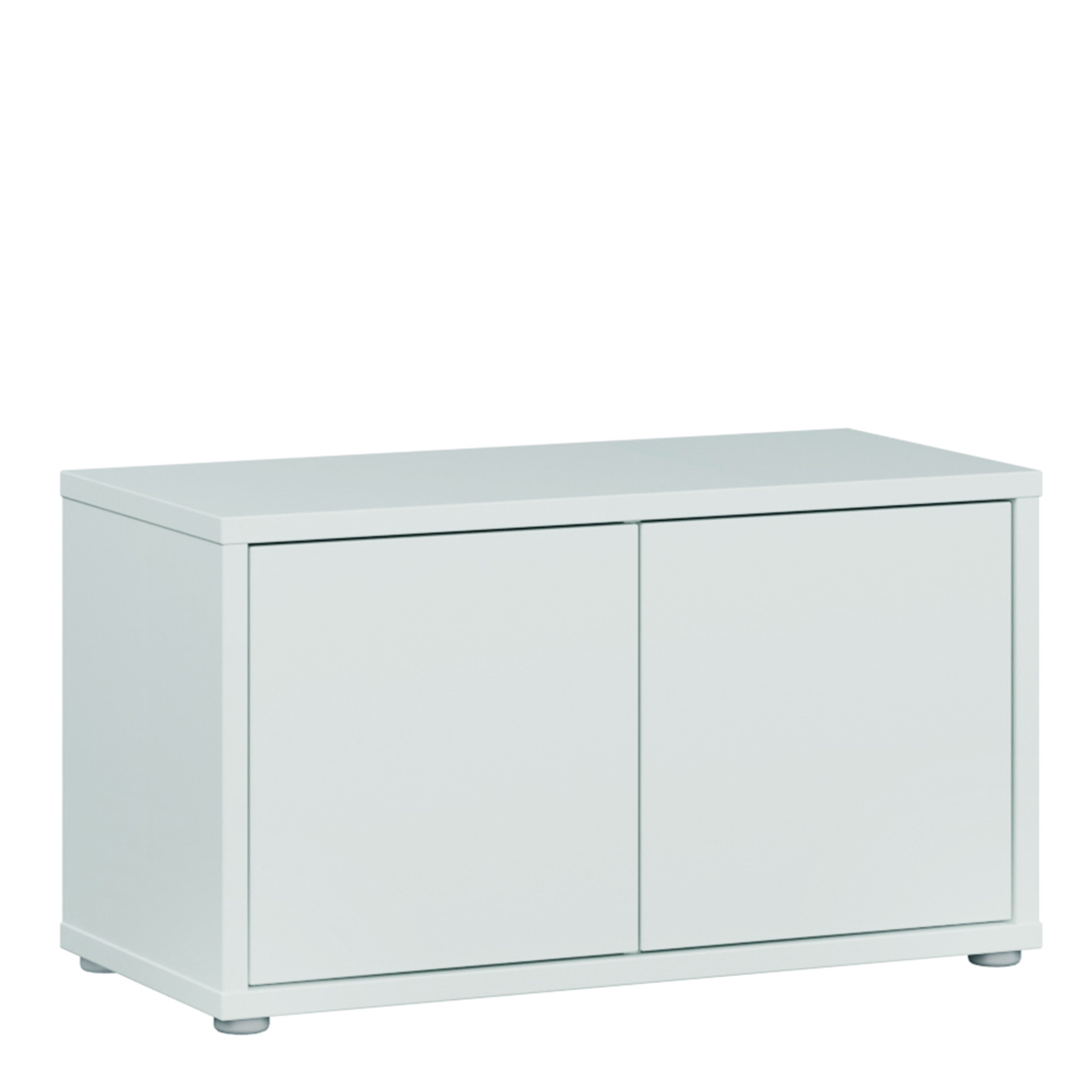 Alice Springs Bench with 2 Doors Push-to-Open in Light Grey