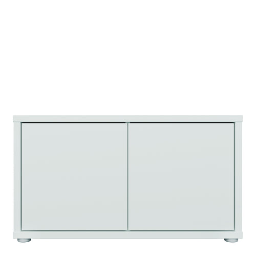Alice Springs Bench with 2 Doors Push-to-Open in Light Grey