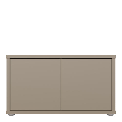 Alice Springs Bench with 2 Doors Push-to-Open in Taupe