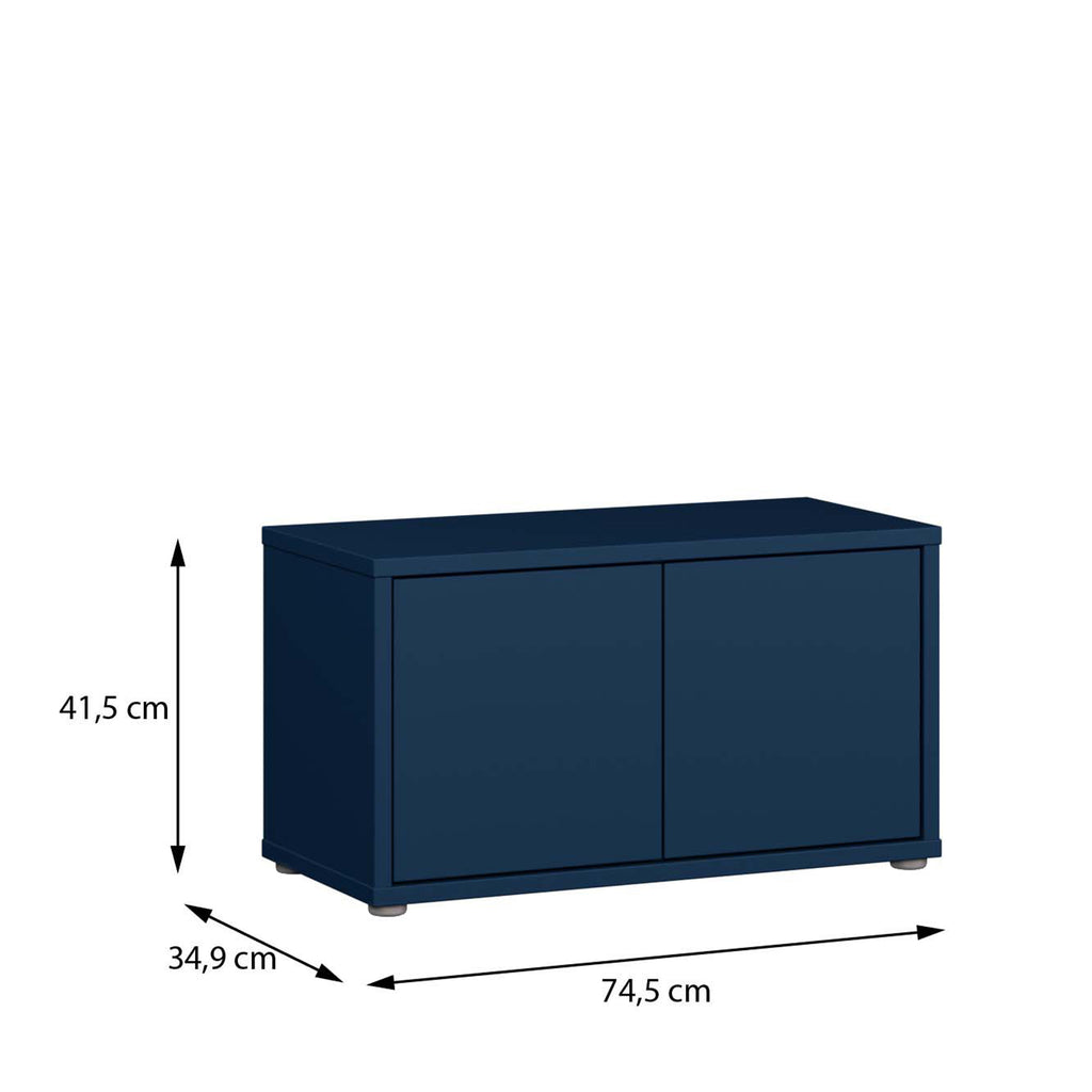 Alice Springs Bench with 2 Doors Push-to-Open in Night Blue