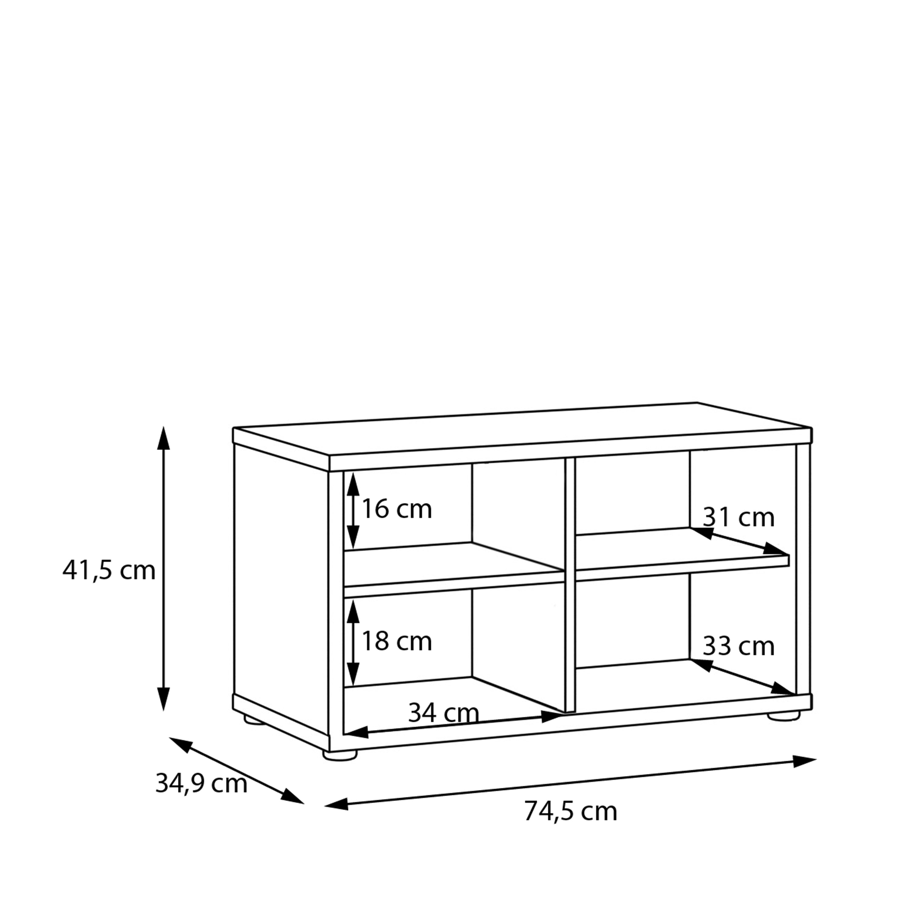 Alice Springs Bench with 2 Doors Push-to-Open in Butter Yellow