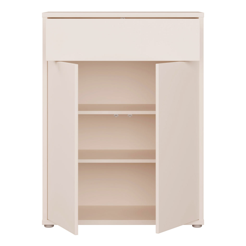 Alice Springs Shoe Cabinet with 2 Doors Push-to-Open & 1 Drawer Push-to-Open in Sand