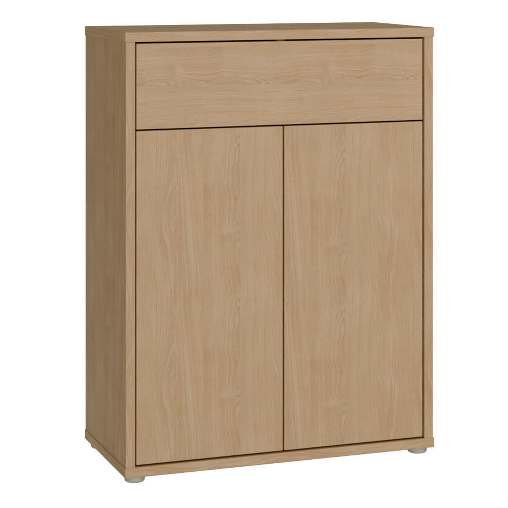 Alice Springs Shoe Cabinet with 2 Doors Push-to-Open & 1 Drawer Push-to-Open in Elegancia Oak