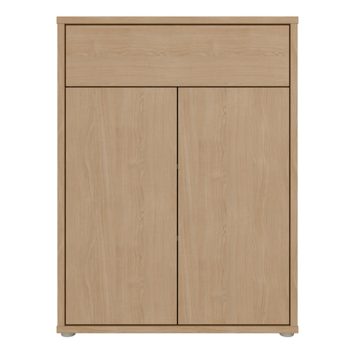 Alice Springs Shoe Cabinet with 2 Doors Push-to-Open & 1 Drawer Push-to-Open in Elegancia Oak