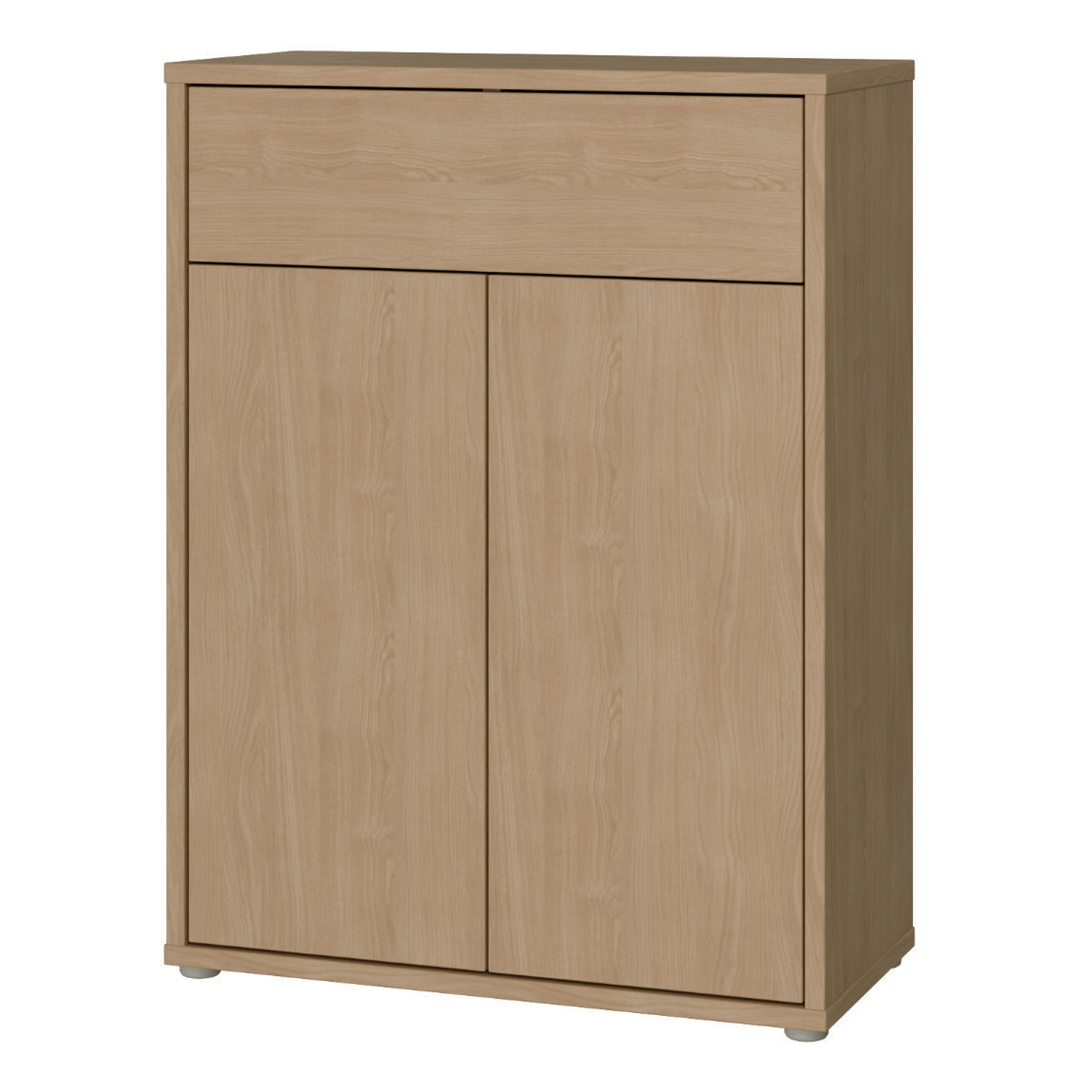 Alice Springs Shoe Cabinet with 2 Doors Push-to-Open & 1 Drawer Push-to-Open in Elegancia Oak