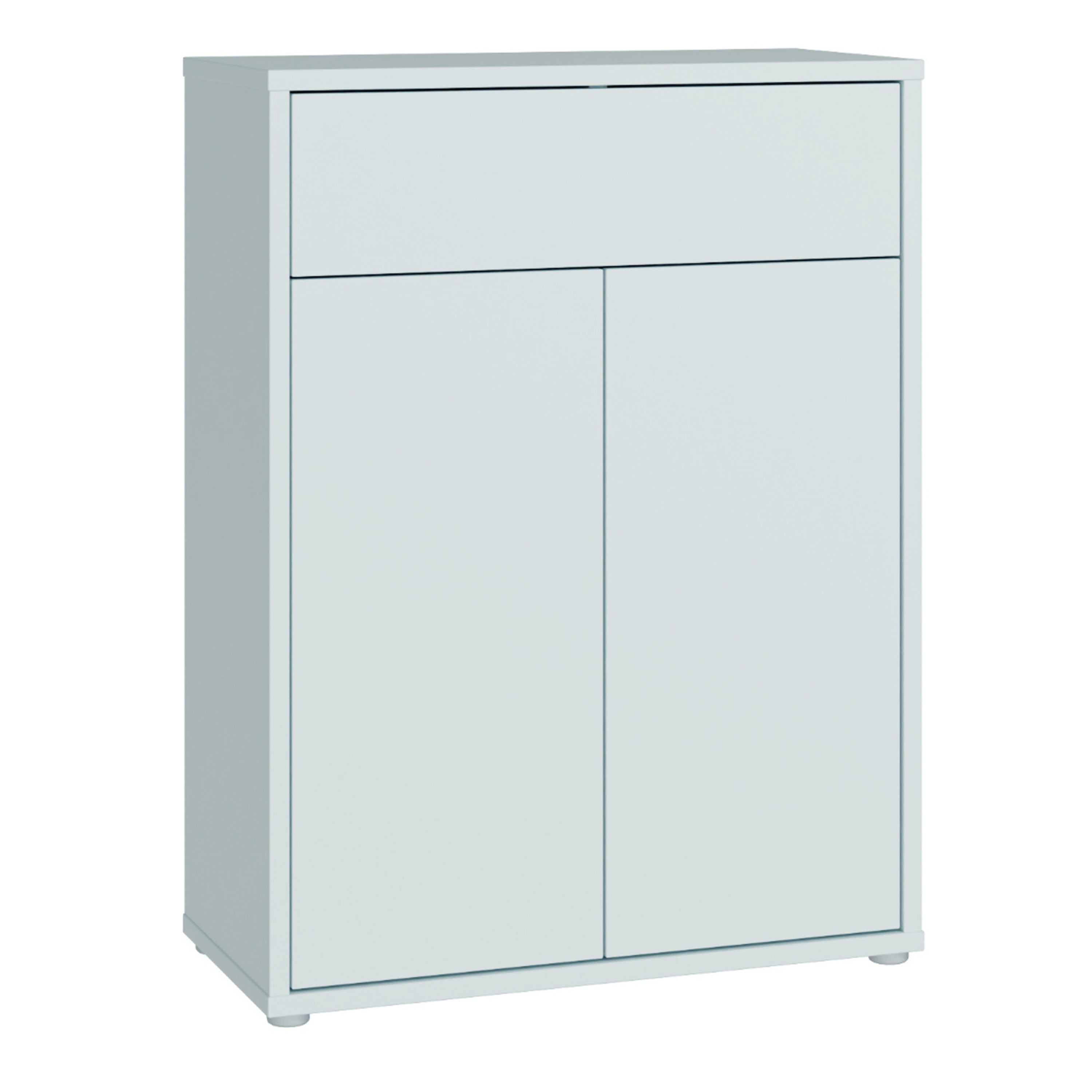 Alice Springs Shoe Cabinet with 2 Doors Push-to-Open & 1 Drawer Push-to-Open in Light Grey