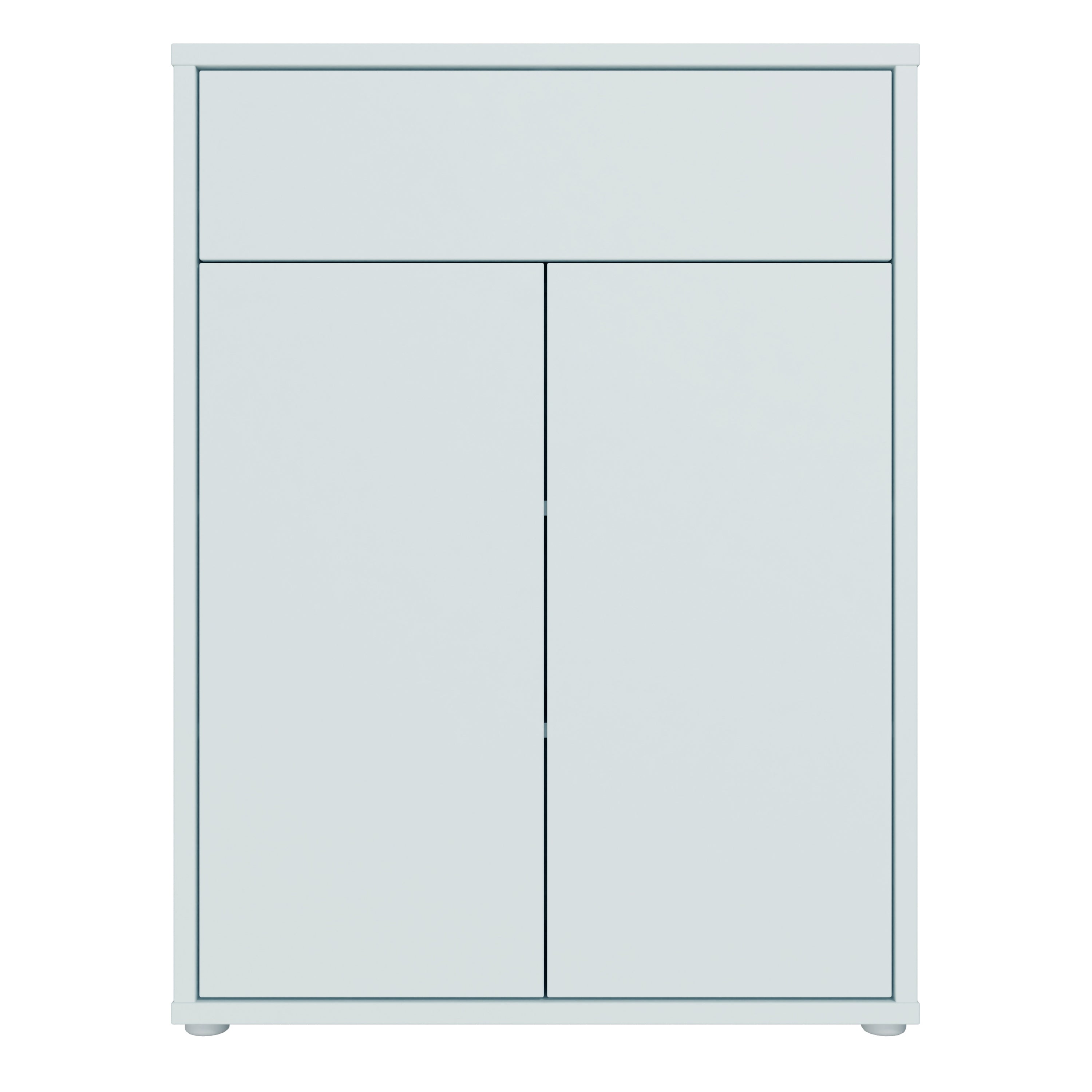 Alice Springs Shoe Cabinet with 2 Doors Push-to-Open & 1 Drawer Push-to-Open in Light Grey