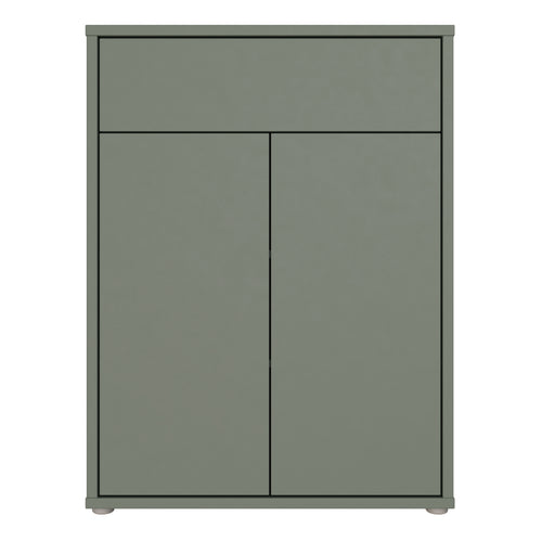 Alice Springs Shoe Cabinet with 2 Doors Push-to-Open & 1 Drawer Push-to-Open in Sage Green