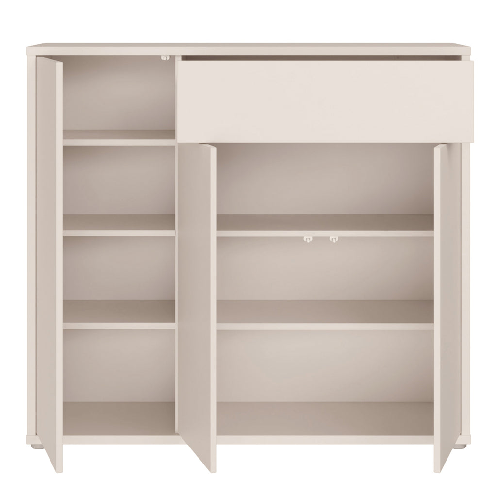 Alice Springs Sideboard with 3 Doors Push-to-Open & 1 Drawer Push-to-Open in Sand