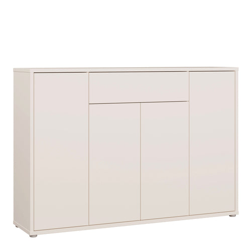 Alice Springs Shoe Cabinet with 4 Doors Push-to-Open & 1 Drawer Push-to-Open in Sand