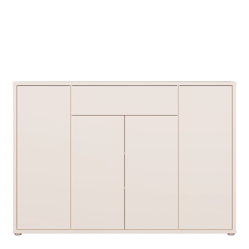 Alice Springs Shoe Cabinet with 4 Doors Push-to-Open & 1 Drawer Push-to-Open in Sand
