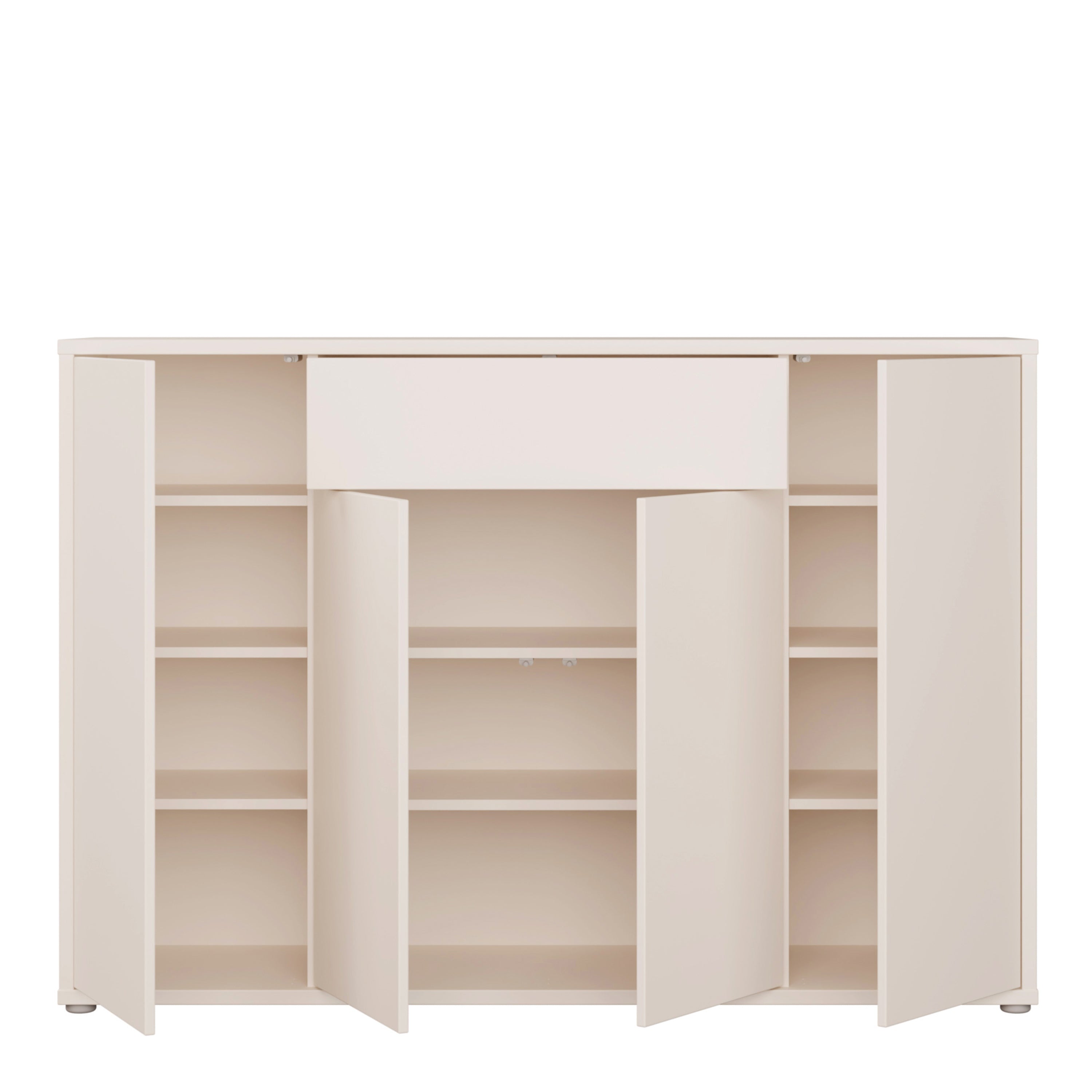 Alice Springs Shoe Cabinet with 4 Doors Push-to-Open & 1 Drawer Push-to-Open in Sand
