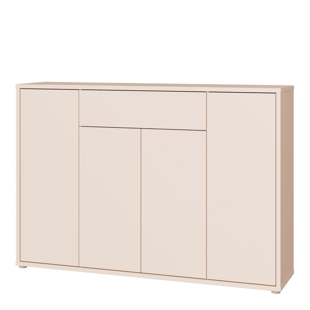 Alice Springs Sideboard with 4 Doors Push-to-Open & 1 Centralised Drawer Push-to-Open in Sand